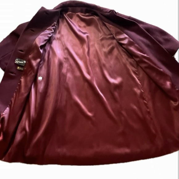 Vintage Sycamore Wool Coat Burgundy M/L - Picture 5 of 7